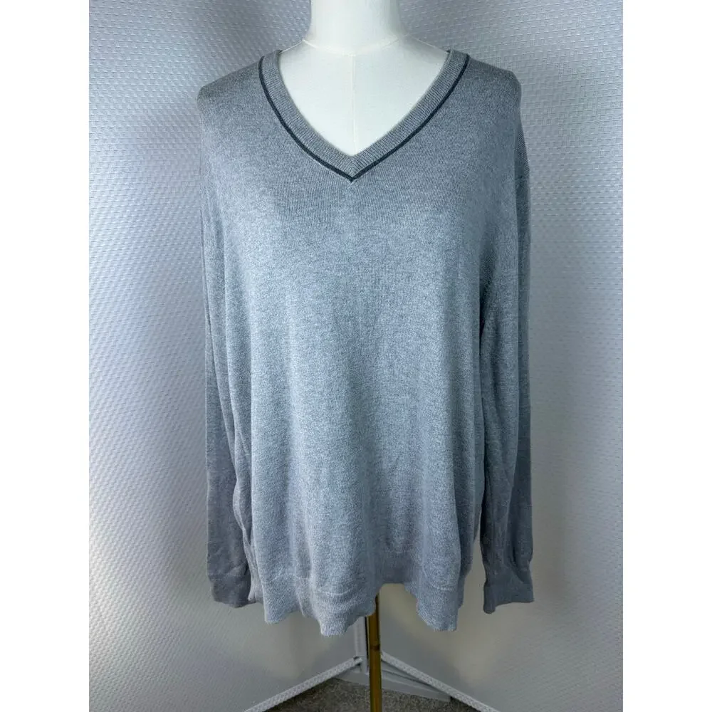 Banana Republic Golf V-neck silk cashmere cotton sweater XL inisex